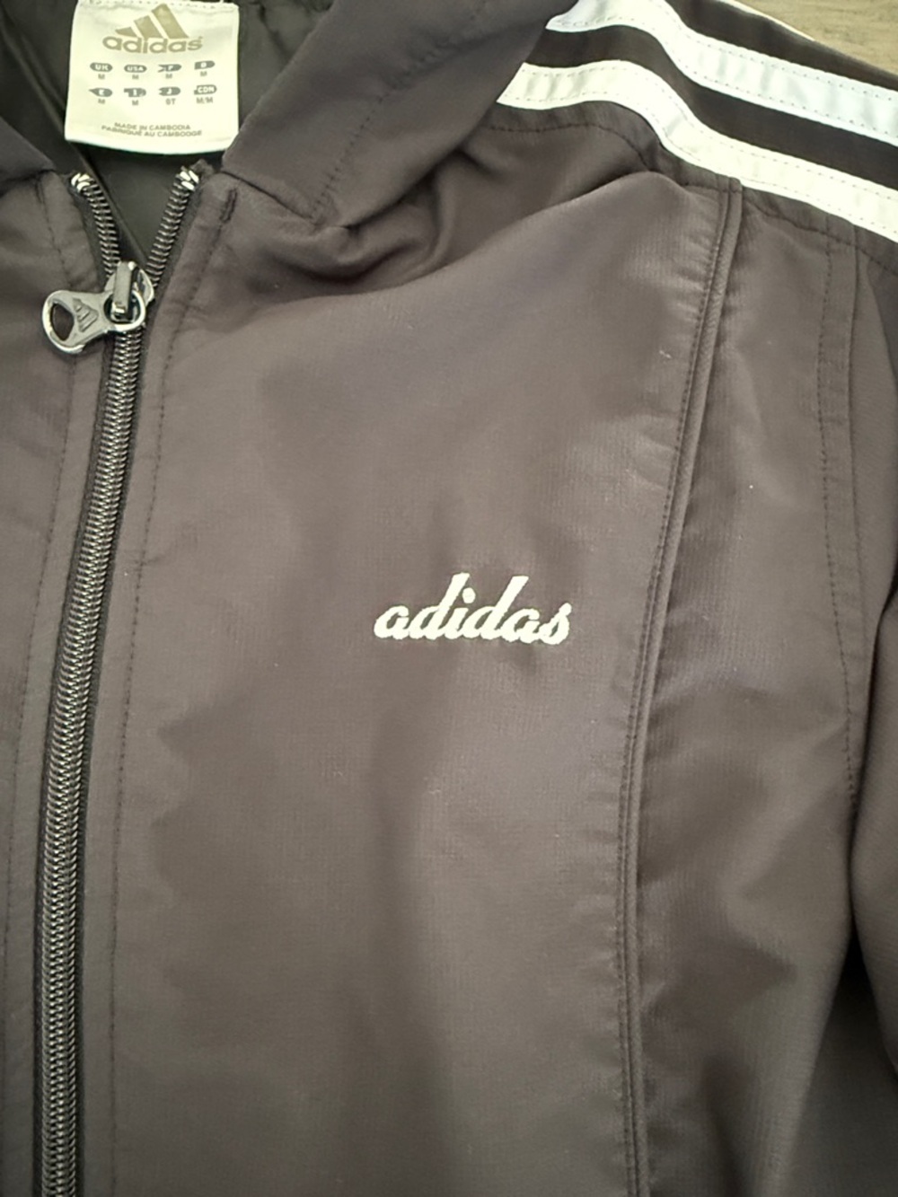 Adidas Black Hooded Track Jacket - Picture 3 of 6
